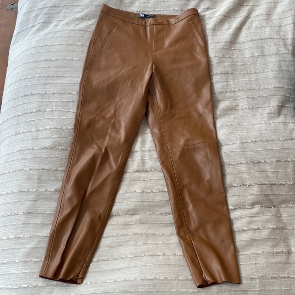 Zara faux leather pants